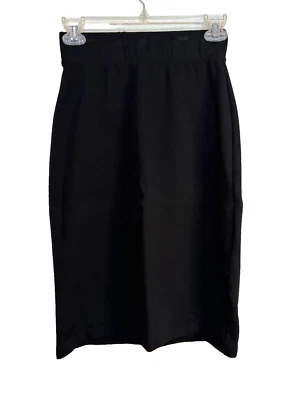 Falda Downeast "Ponte Pencil" Negra Extra Pequeña Elastizada Jersey Recto Pull On Foto 1 de 3