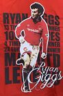 Manchester United Fc #11 Ryan Giggs Career Highlight Football Legend T-Shirt Xl