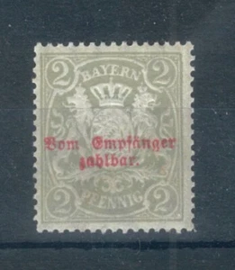 Bavaria 1903 Postage Due overprinted 2pf stamp on white paper. MNH. Sg D130a. - Picture 1 of 2