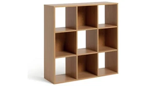 Squares 9 Cube Storage Unit - Oak Effect - Picture 1 of 6