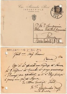 VALLERANO - VITERBO - COMMERCIALE CAV. A. ROSSI INDUSTRIALE - VIAGG. 1943 -69454 - Picture 1 of 1
