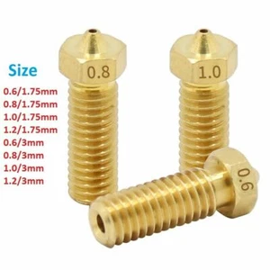 V6 Volcano Extruder Nozzle Brass 0.6mm-1.2mm -1.75/3.0mm 3D Printer Nozzles - Picture 1 of 5
