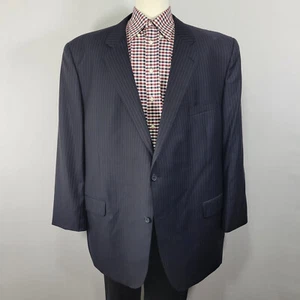 Daniel Cremieux Men's Sport Coat Blazer Two Button Navy Striped Loro Piana 56L - Picture 1 of 13