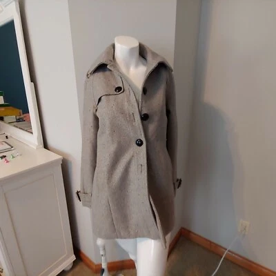 Jaqueta feminina S Worthington casaco cinza dourado brilhante - Imagem 1 de 4