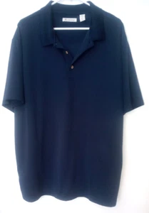 Cubavera Polo Shirt Men’s XXL Navy Blue, Textured Ribbed Material, S/S Golf - Bild 1 von 5