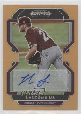 2022 Panini Prizm Draft Picks Neon Orange /20 Landon Sims #PDP34 Auto - Image 1 of 2