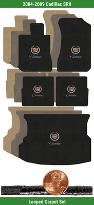 Juego de alfombrillas clásicas personalizadas para Cadillac SRX '04-09 con logotipo (5 piezas) #3LQ Foto 1 de 4