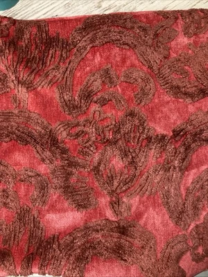 Pottery Barn Jacquard Pillow Cover 22”x22” Red - Image 1 of 4