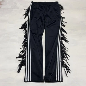 Adidas × Jeremy Scott Fringe Pants Track Pants Black Regular Size M from Japan - Picture 1 of 12