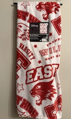 Disney High School Musical White Fleece Throw Blanket 50 X 70 NEW - Image 1 of 3