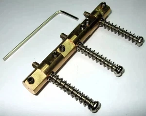 Telecaster Vintage Compensated Brass String Saddles fits Vintage Ashtray Bridge - Picture 1 of 3