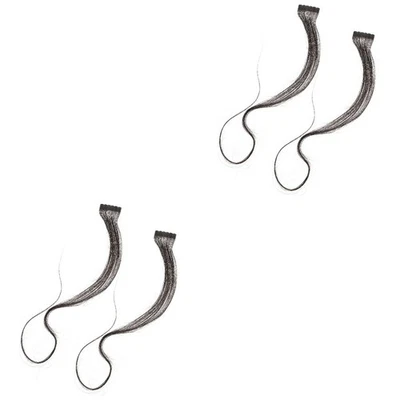  2 PCS Echthaar Pony Haarteil Haarzubehör Clip in Haarverlängerungen Nahtlos - Bild 1 von 4