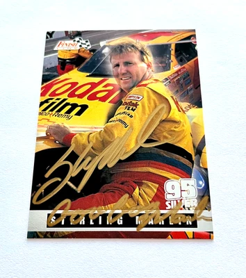 Coo Coo Marlin & Sterling Marlin NASCAR Finish Line Card Autographed Signed - Image 1 of 4
