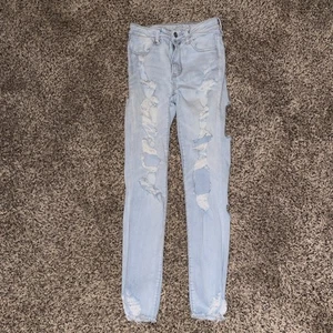 Jegging donna American Eagle super elasticizzato super hi-rise regular taglia 0 - Foto 1 di 12
