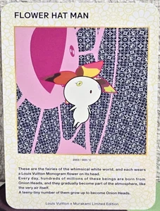 Louis Vuitton x Takashi Murakami Flower Hat Man Trading Card 003 Japanese - Picture 1 of 2