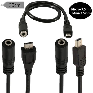 3.5mm Female AUX Audio Jack to Mini USB 5pin Male Converter Audio Cable Cord - Picture 1 of 9