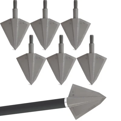 3/6/12pcs Archery Broadheads Blade Arrow Heads Recurve Bow Tips Shooting Hunting - Image 1 of 4