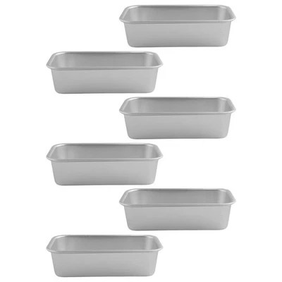  6pcs Torta antiaderente per la produzione di stampi Scatole rettangolari Toast - Immagine 1 di 4