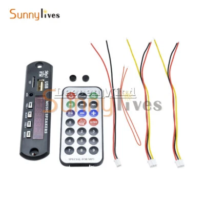 12V Car Wireless MP3 WMA Decoder Board USB TF FM Radio Audio Module - Bild 1 von 4