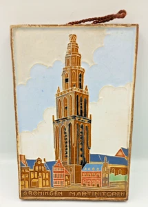 Westraven Tile of Cloisonne de Porcelyne Fles Tile Groningen Martinitoren 1941? - Picture 1 of 3