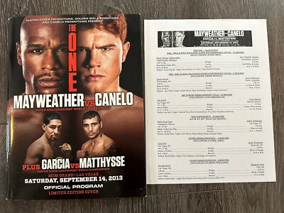 Saul Canelo Alvarez vs Floyd Mayweather Official Boxing Fight Alternate Program - Image 1 of 2