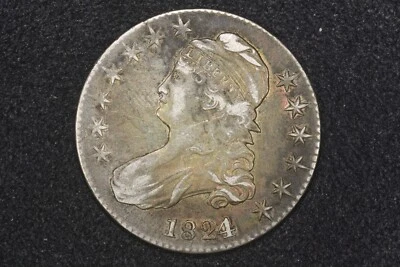 1824/1 Capped Bust Half Dollar O-101, R2, Choice XF - Image 1 of 3