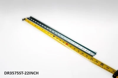 New DIN Rail Slotted Steel, Pre-Cut 35mm x 7.5mm, 550 mm (~22 (21.7) Inch) Long - Image 1 of 3