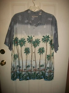 Batik Bay multi-color Hawaiian-palm trees shirt size XXL - Imagen 1 de 7