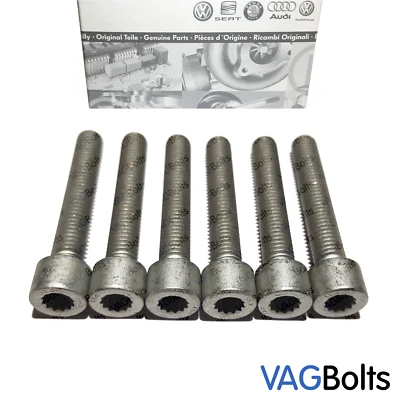 6x Genuine VW Audi CV Driveshaft Axle to Gearbox Spline Bolt M8x48 N91108201 - Image 1 of 2
