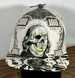 Cappello snapback ricamato Top Level Dead Benjamin berretto regolabile nuovo con etichetta beige - Foto 1 di 7