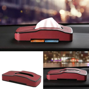 Car Tissue Box Rectangular Tissue Holder Cover Case for Restaurant Office - Picture 1 of 6