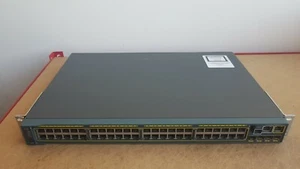 CISCO WS-C2960S-F48TS-L SWITCH IOS 15 WITH C2960S-F-STACK MODULE CCNA CCNP LAB - Picture 1 of 2