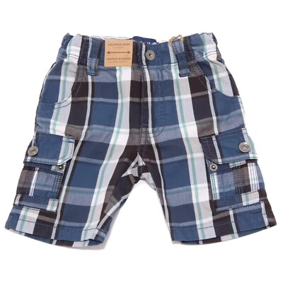 2831W bermuda bimbo TIMBERLAND checkered blue short pant boy - Image 1 of 4