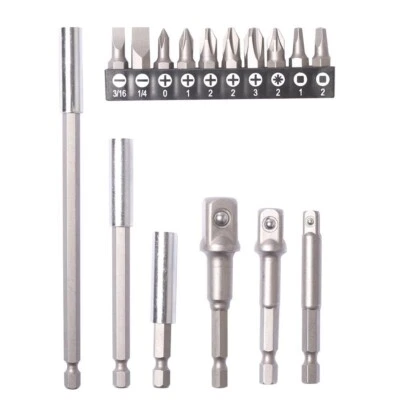 16 piece Drive Bit And Socket Adapter Set 1/4" Hex - Image 1 of 3