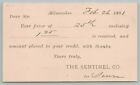 Milwaukee Wisconsin~The Sentinel Co~Credit Approval~Feb 26th 1891