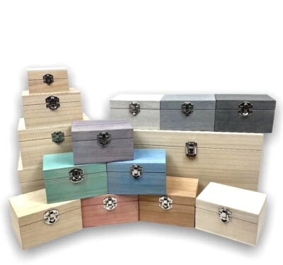 Engraved Engraved Square Wooden Boxes Small Personalised Wood Keepsake Gift Box - Image 1 of 4