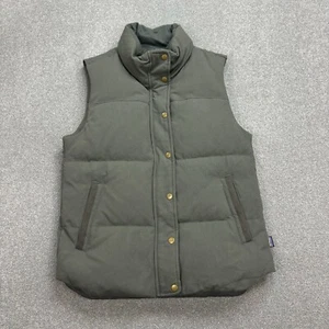 Patagonia Jacket Womens Small Grey Bivy Vest Down Puffer Insulated Canvas Lady - Picture 1 of 11