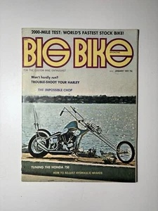 Big Bike Magazine January 1972 Choppers Harley Vintage Biker - Picture 1 of 2