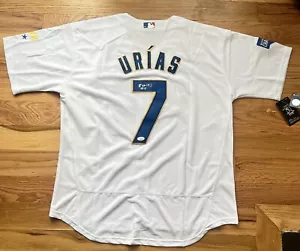 LOS ANGELES DODGERS JULIO URIAS SIGNED JERSEY JSA COA WORLD SERIES MLB AUTOGRAPH - Picture 1 of 3