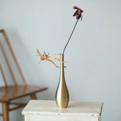 NOUSAKU SORORI S 黄铜花瓶日本传统工艺手工日本新品 — 第 1/4 张图片