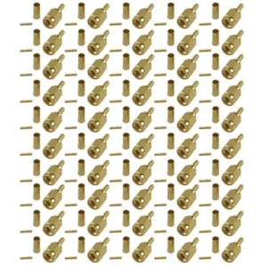 50 Pack RP SMA Male Crimp Connector - RG316/RG174 Cable Crimp Easy To Use - Picture 1 of 3