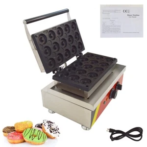 110V Electric 15-Hole Doughnut Maker Mini Donut Pastry Baking Machine 1750W - Picture 1 of 23