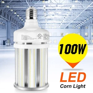 100W LED Corn Cob Light Bulb E39 Large Mogul Base Warehouse Garage Shop Light UL - Picture 1 of 13