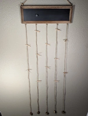 Wooden Frames Chalkboard Picture Hanger 15"X5" Mini Clothespins - Image 1 of 4