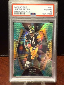 Jerome Bettis Dragon Scale/89-2021 Panini Select Steelers NFL PSA GEM MT 10 - Imagen 1 de 2