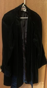 Abrigo de ópera de terciopelo negro DeBall grande Talbots de colección abierto forrado satinado talla L/XL - Imagen 1 de 9