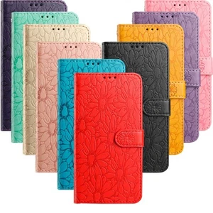 For ZTE Blade A53 Pro A34 A54 A33S A52 Flower Embossed Wallet Case Phone Cover - Picture 1 of 22