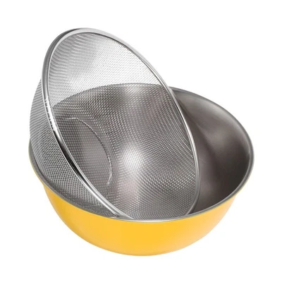  2 Pcs Cestello Di Scarico Per Lavello Cestino Scolapasta Acciaio Inox - Immagine 1 di 4