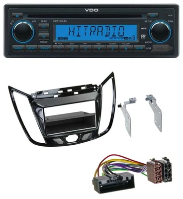 VDO AUX MP3 1DIN CD USB Autoradio für Ford C-Max Kuga Klavierlack schwarz - Bild 1 von 4
