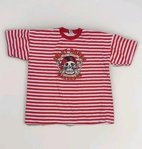 Jolly Roger Barbados Vintage Pirate Graphic Tee Size XL Stripe Crew Halloween - Picture 1 of 9